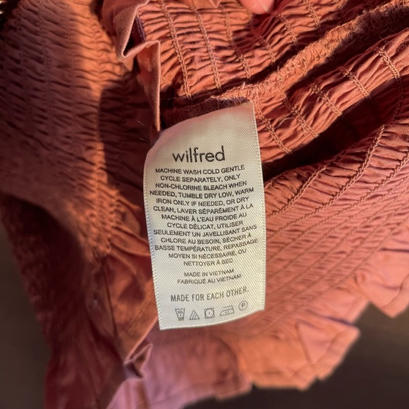 Wilfred by Aritzia gathered dress ‘S’ Maelys Puff Sleeve Dress 100% Cotton - Picture 6 of 7